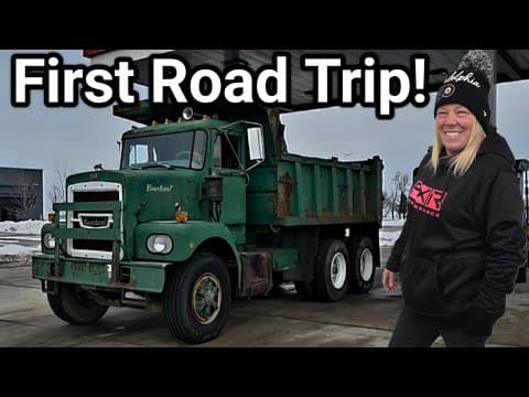 Jen Drives Our Brockway Dump Truck!  Road Trip?