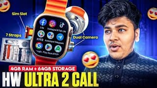 7 Straps 5G Android Smartwatch ⚡️With Dual HD Camera 😲|| 4GB RAM + 64GB Storage 🔥|| HW ULTRA 2 CALL