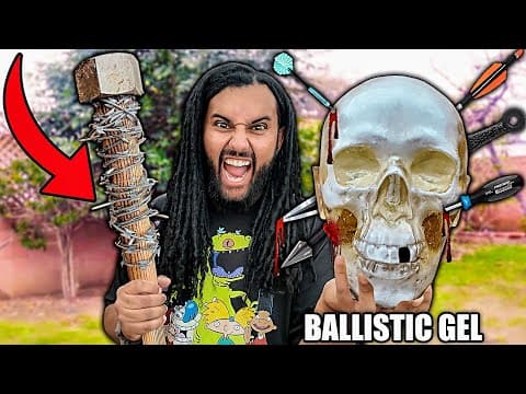 I Tested 5 Deadly Weapons On A Ballistic Zombie Skull!