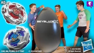 Beyblade X Giant Surprise Egg! Prove It In Battle By Hobbyfamilytv
