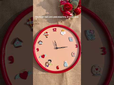 Every hour tells a little love story 💕#order #diy #ytshorts #giftidea #clock #viralshort #art #love