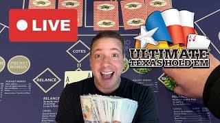 Live Ultimate Texas Hold’em Poker From Lgrw Casino In Wolinak Quebec Canada!!