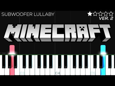 Minecraft - Subwoofer Lullaby - C418 | Easy Piano Tutorial