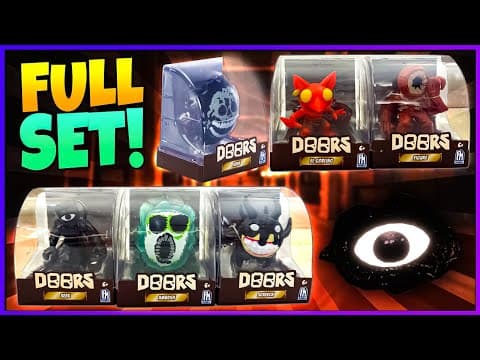 Opening All Doors Figures! [jumpscares] | Roblox Official Doors Minifigures Series 1 #roblox #doors