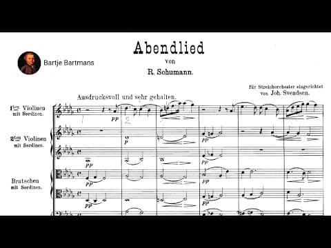 Svendsen/schumann - Evening Song, Op. 85, No. 12 Arr. For String Orchestra