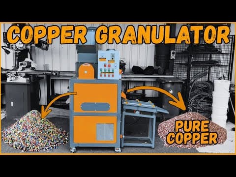 Copper Granulator Machine - Pure Copper With No Stripping - Asmr Metal Melting - Bigstackd Casting