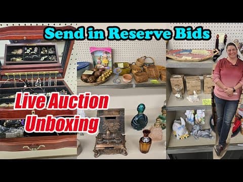 Live Auction Item Reveal 🔥 Vintage Décor, Jewelry, Baskets & More | Send In Reserve Bids