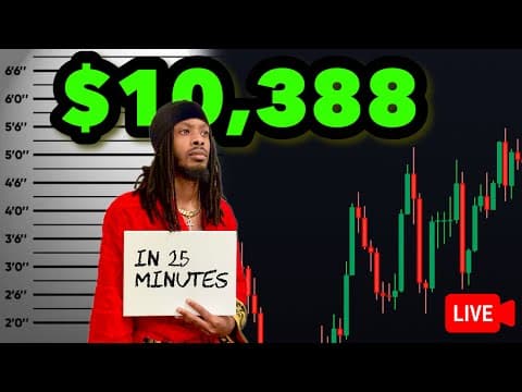 Live Trading Nasdaq: $10,338 In 25 Minutes Using Supply & Demand Strategy | (futures)