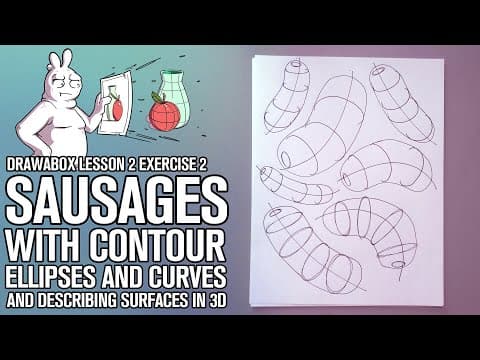 Drawabox Lesson 2: Sausages With Contour Lines