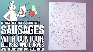 Drawabox Lesson 2: Sausages With Contour Lines