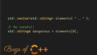 Be Careful With References! // Bugs Of C++