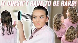 Upright Brush Styling Routine For Wavy Curly Hair That Doesn't Suck