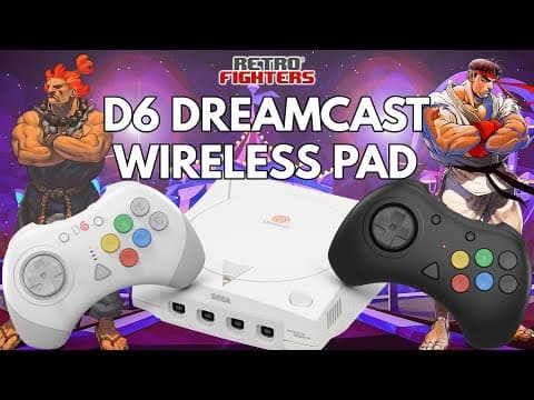 Retro Fighters D6 Wireless Pad For Dreamcast, Switch, & Pc