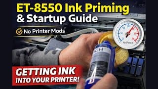 Epson Et-8550 How To Prime Ink, Fill Dampers & Start Ink Flow Correctly (no Mods)
