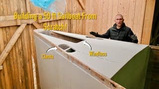 Designing Our First Deck Panels + Installing Carbon Beams -  Ep. 440 Ran Sailing