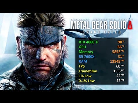 Can Rtx 4060 Ti Handle Metal Gear Solid Delta? | 1080p, 1440p & Dlss Test
