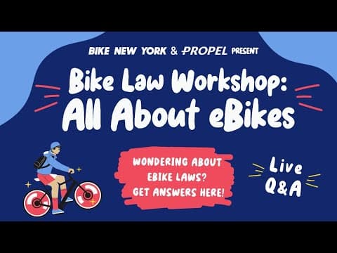 Bike Law Workshop: All About Ebikes