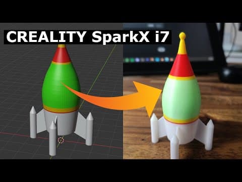 Multi Colour 3d Printing | Creality Sparkx I7 | Blender Workflow