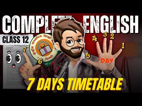 Class 12 : Complete English Syllabus In 7 Days | English Class 12 | Boards 2026