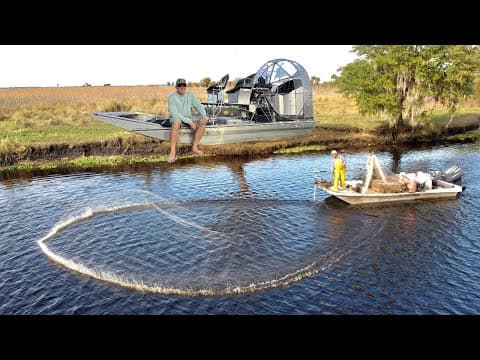 *620hp On A 13ft Boat* (catching Invasive Catfish In A 19ft Castnet Catch & Cook) New Boat Build