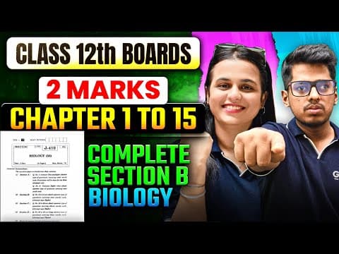 Complete Biology 2 Marks Questions Class 12 Maharashtra Board Biology Hsc 2026 Marathon का महायुद्ध