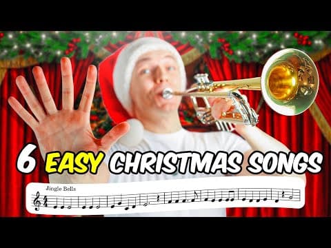 6 Easy Christmas Songs On Trumpet (with Sheet Music, For Beginners) 🎄