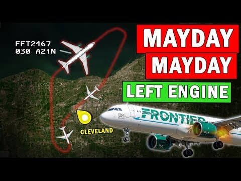 Left Engine Failed On Takeoff | Frontier Emergency Return