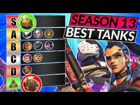 New Season 13 Tier List - Best Tank Heroes To Main - Overwatch 2 Meta Guide