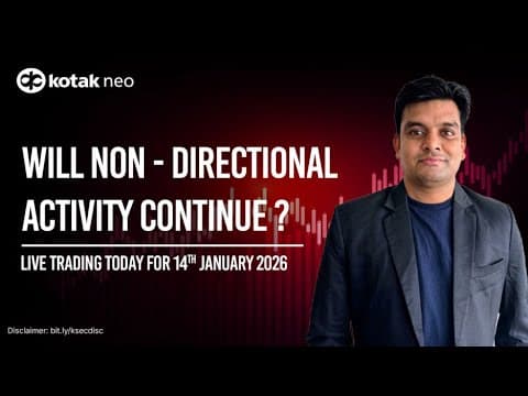 🔴 [live] - Live Trading Today |  Will Non - Directional Activity Continue ? | 14th Jan | Kotak Neo