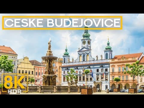 8k Hdr Česke Budějovice | Peaceful City Life In A Charming Czech Destination With Real Sounds