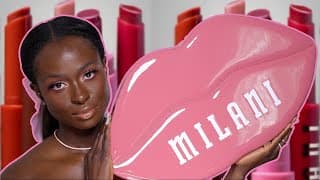*new* Milani Keep It Plump Lip Balm Swatches On Dark Skin Woman!