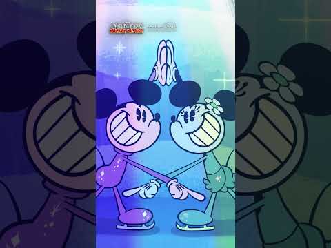 Goofy messes up Mickey and Minnie's magical ice dance ⛸️❄️🎣