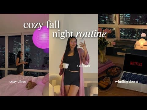 COZY FALL NIGHT ROUTINE 🍂 | reset routine, self-care tips, fall decor and how to romanticize life