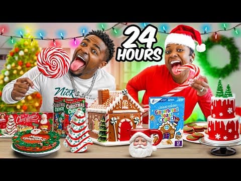 Eating Only Christmas Food For 24 Hours Challenge