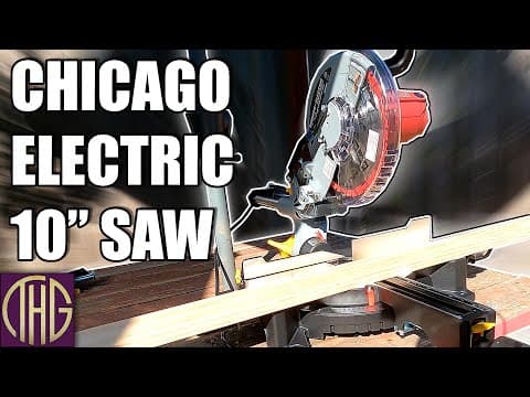 Chicago Electric 10 Inch Sliding Compound Miter Saw - Unboxing And First Use!!