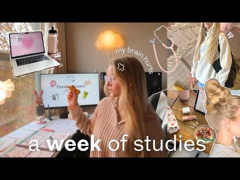 ‧₊˚🖇️✩ Finals Szn👩🏼‍💻: Productive Uni Vlog, Tons Of Studying, Classes, & Working Out 📝⋆˙⟡