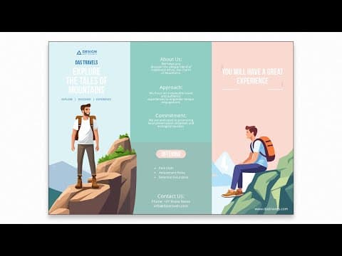 A4 Size Trifold Brochure Design In Affinity Designer