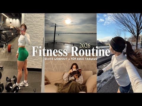 My 2026 Fitness Routine 💪🏼💚 Glute Workout, 10k Race Training & Healthy Habits | Vlog