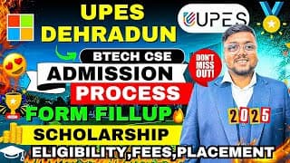 Upes Dehradun Admission Process Btech 2025 🤔 Eligibility, Exam Pattern , Placements👍🏻 | Upeseat 2025
