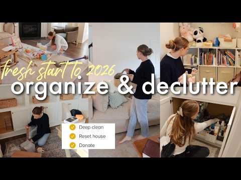 Organize & Declutter With Me! A Fresh Start To 2026 - Minimizing, Deep Cleaning, And Rearranging!