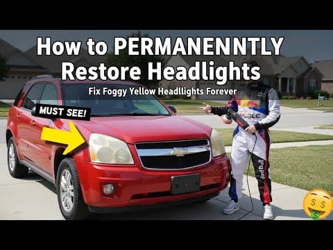 How To Permanently Restore Headlights - Fix Foggy Yellow Headlights Forever