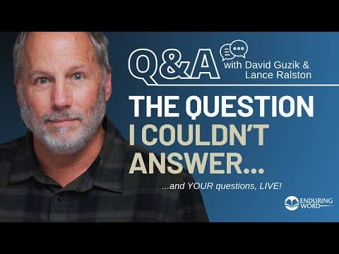 The Question I Couldn't Answer... Live Q&a!