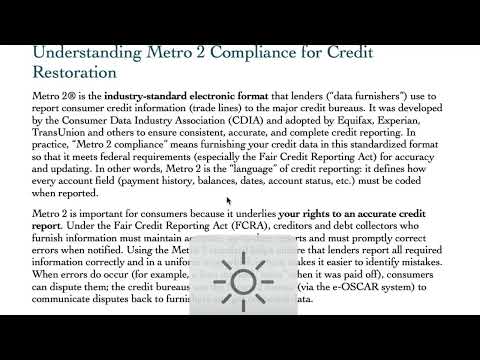 Understanding Metro 2 Compliance And Its Impact On Your Credit Report 2025