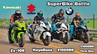 Zx-10r Vs Hayabusa Vs S1000rr Vs S1000rr(first Gen) | Superbike Battle 🚀