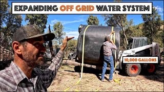 #823 - Moved Two Huge Water Tanks Up Our Mountain With Skid Steer...