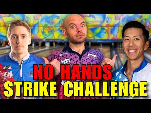 No Hands Bowling Challenge! Who Can Throw The Most Strikes?!