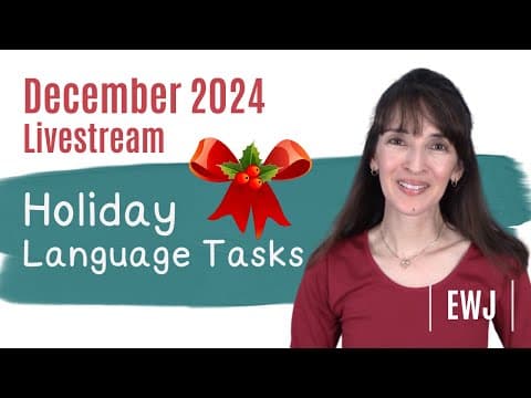 December 2024 Livestream: Holiday Writing And Reading Tasks