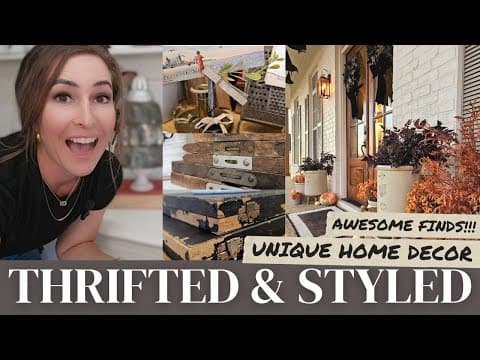 Thrifted And Styled Decorating My Home With Unique Vintage Thrifted Finds | Cozy Fall Porch Decor