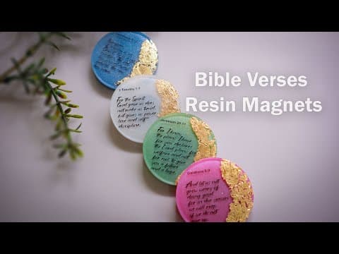 Customized Bible Verses Resin Fridge Magnet | Resin Art For Beginners | Epoxy Resin Charms Ideas