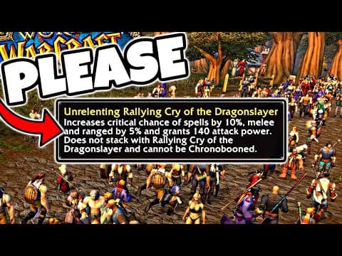 One Easy Change Blizzard Can Make To Make Everyone Happy On Anniversary Classic Wow...